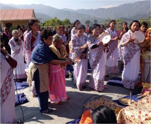 Bhagvans Mangal Aarati by an Elderly lady at Kavre