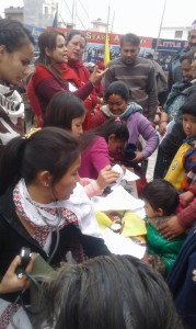 Sai Youths managing the crowd